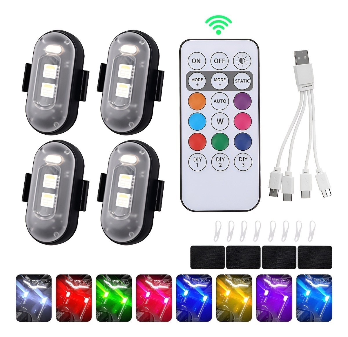 4 Pcs Led Strobe Lights with R - Drone Strobe Light 评论和价格
